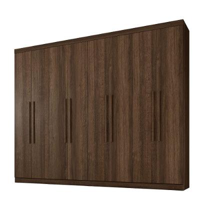 Guarda Roupa Bahia 8 Portas 4 Gavetas 8 Prateleiras Imbuia