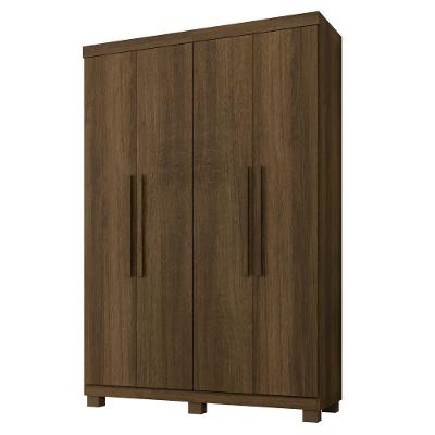 Guarda Roupa Itália 4 Portas 3 Gavetas 5 Prateleiras Imbuia
