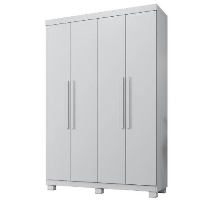 Guarda Roupa Itália 4 Portas 3 Gavetas 5 Prateleiras Branco