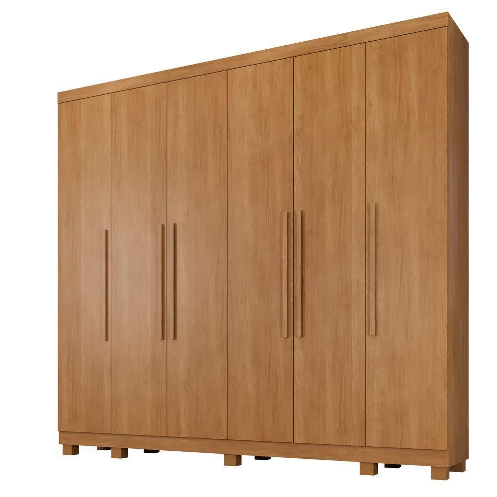 Guarda Roupa Atlanta 6 Portas 6 Gavetas 12 Prateleiras - Ben Cinamomo - 1