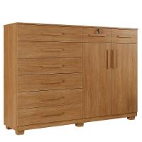 Cômoda Portugal 8 Gavetas 2 Portas 2 Prateleiras Cinamomo - 1