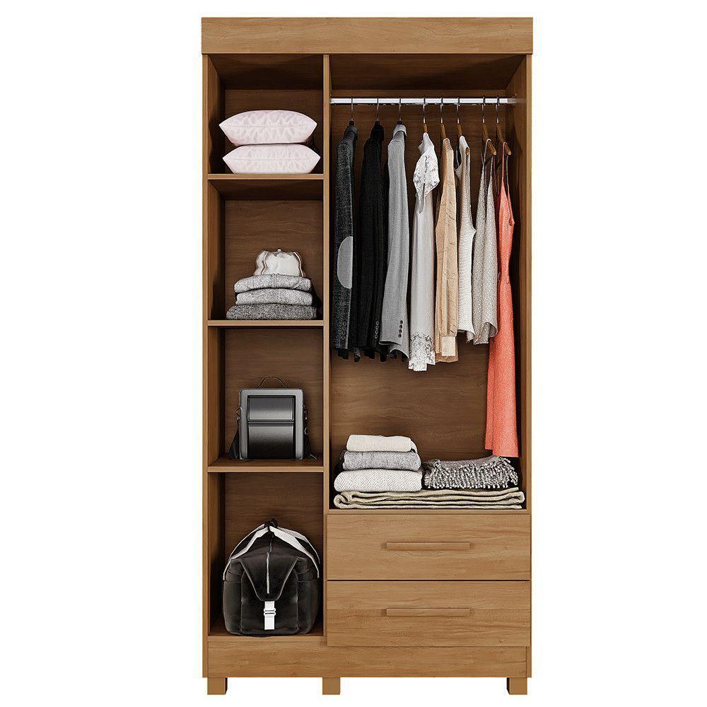 Guarda-roupa New Copacabana 3 Portas 2 Gavetas - Benetil Cinamomo - 3