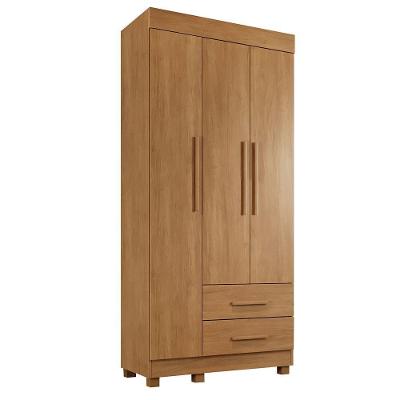 Guarda-roupa New Copacabana 3 Portas 2 Gavetas - Benetil Cinamomo