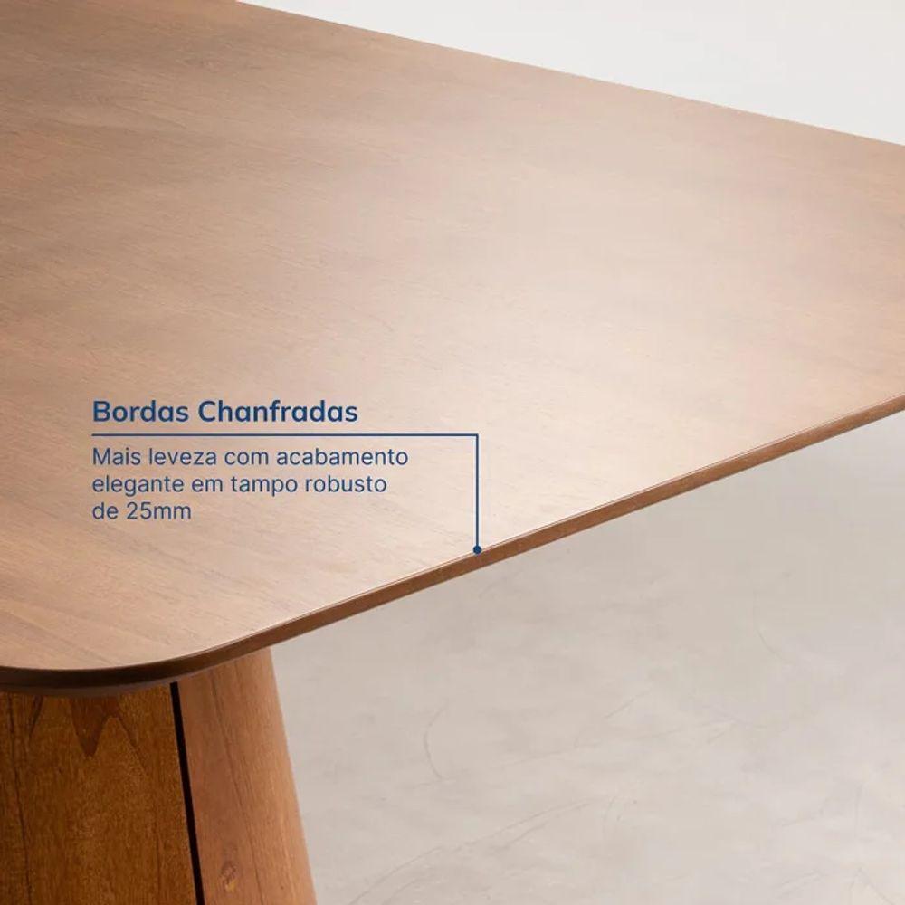 Mesa De Jantar Retangular 140cm Gtdnexxus Madeiramadeira Cinamomo Canela - 3
