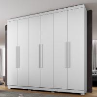 Guarda Roupa Viena 6 Portas 4 Gavetas 10 Prateleiras Branco - 2