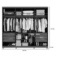 Guarda-roupa Istambul - 7 Portas 6 Gavetas - Benetil Imbuia - 4