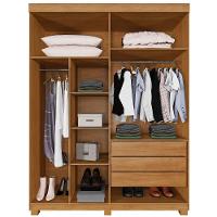 Guarda-roupa Mônaco - 2 Portas 3 Gavetas C/ Espelho -benetil Cinamomo Off - 3