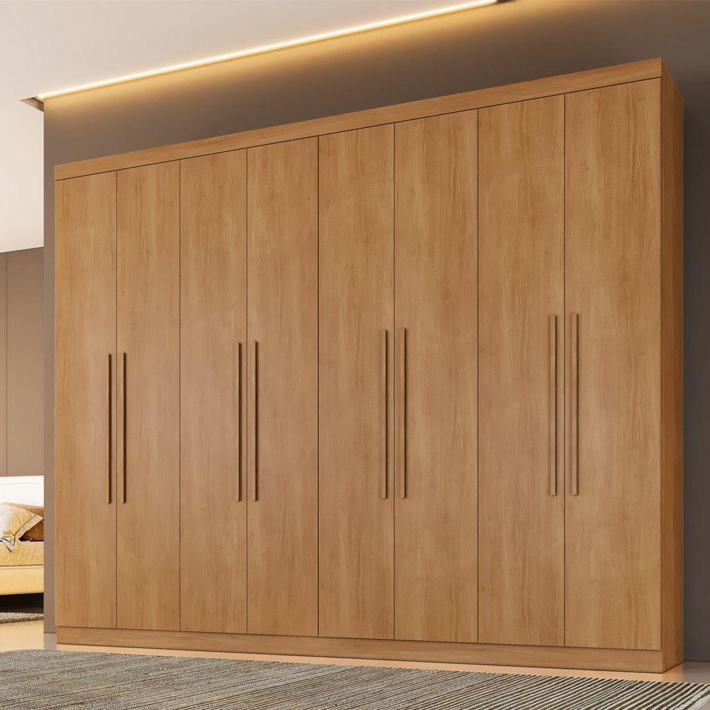 Guarda Roupa New Premium 8 Portas 4 Gavetas 8 Prateleiras Cinamomo - 2
