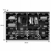 Guarda Roupa New Premium 8 Portas 4 Gavetas 8 Prateleiras Cinamomo - 5