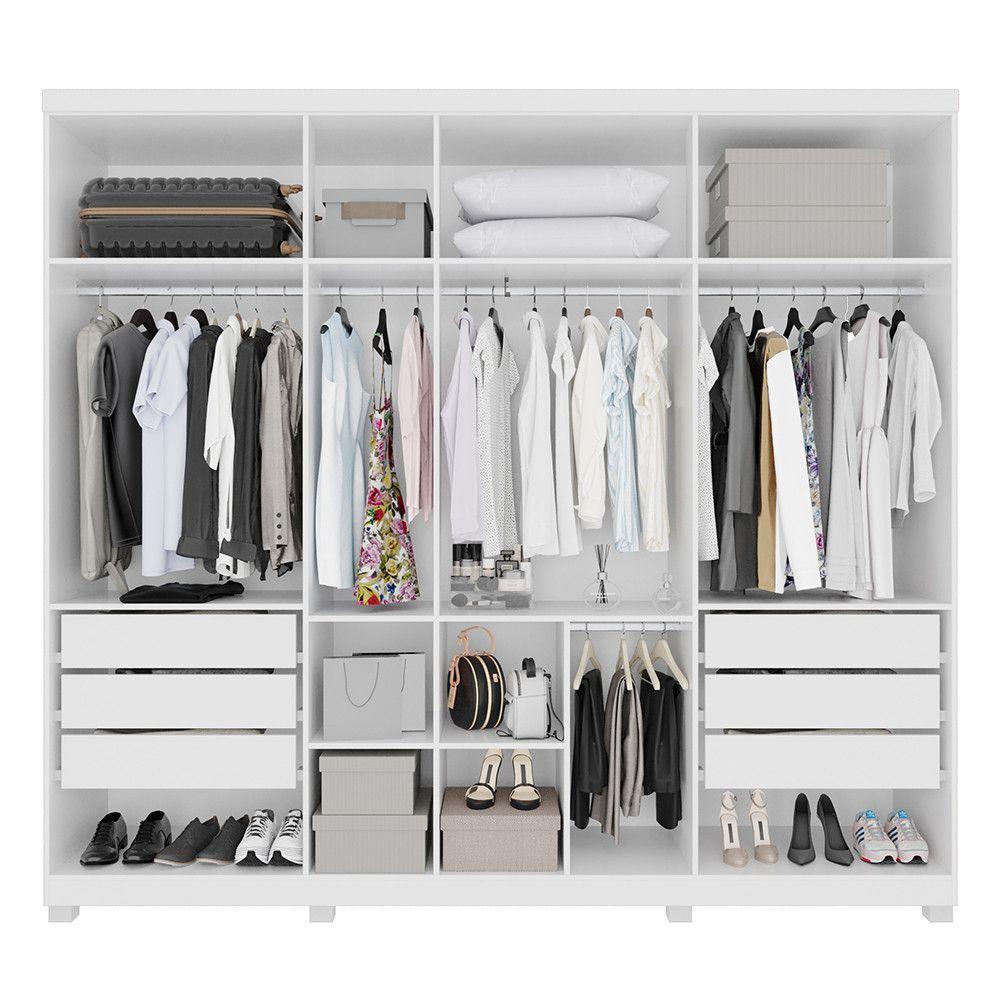 Guarda-roupa Istambul - 7 Portas 6 Gavetas - Benetil Branco - 3