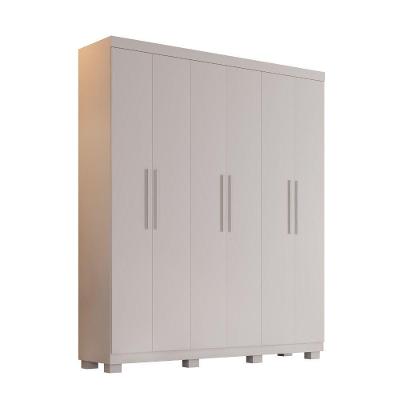 Guarda Roupa Sevilha 6 Portas 2 Gavetas Com Nicho - Benetil Branco