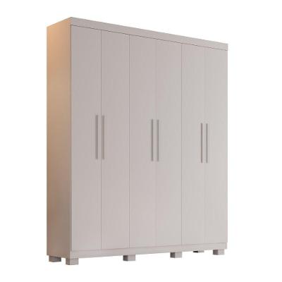 Guarda Roupa Sevilha 6 Portas 4 Gavetas Com Nicho - Benetil Branco