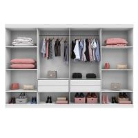 Guarda Roupa New Premium 8 Portas 4 Gavetas 8 Prateleiras Branco - 3