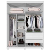 Guarda-roupa Mônaco - 2 Portas 3 Gavetas C/ Espelho -benetil Branco - 3