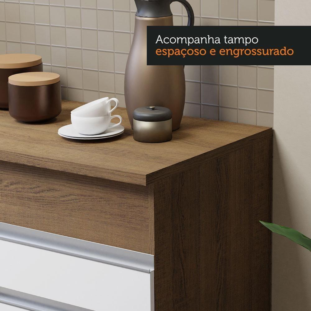 Cozinha Compacta 150001 Com Armário E Balcão Rustic/branco - 6