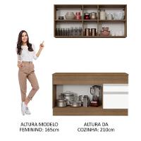 Cozinha Compacta 150001 Com Armário E Balcão Rustic/branco - 13