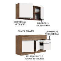 Cozinha Compacta 150001 Com Armário E Balcão Rustic/branco - 15