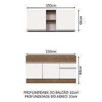 Cozinha Compacta 150001 Com Armário E Balcão Rustic/branco - 17
