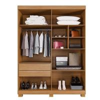 Guarda Roupa New Master 4 Portas 3 Gavetas 8 Prateleiras Cinamomo Off - 3