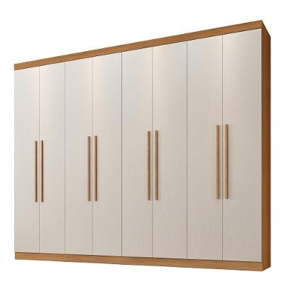 Guarda Roupa Casal New Premium 8 Portas 4 Gavetas Cinamomo Off