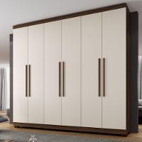 Guarda Roupa Viena 6 Portas 4 Gavetas 10 Prateleiras Imbuia Off - 2