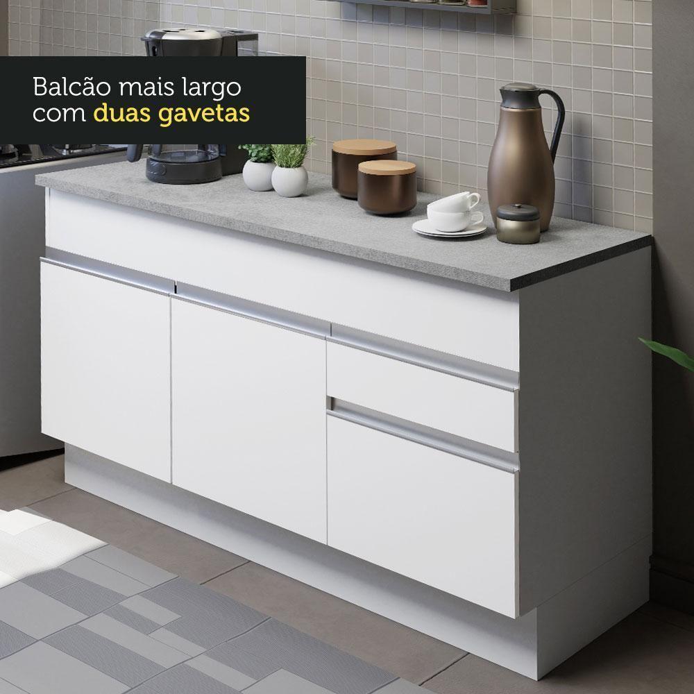 Cozinha Compacta 150001 Com Armário E Balcão Branco Branco - 5