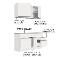 Cozinha Compacta 150001 Com Armário E Balcão Branco Branco - 8