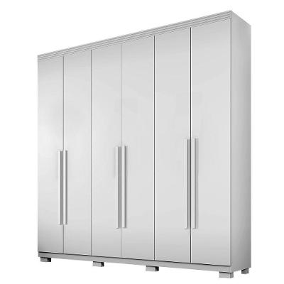 Guarda-roupa Moscou 6 Portas 6 Gavetas - Benetil Branco