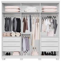 Guarda-roupa Moscou 6 Portas 6 Gavetas - Benetil Branco - 3