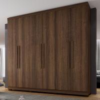 Guarda Roupa Viena 6 Portas 4 Gavetas 10 Prateleiras Imbuia - 2