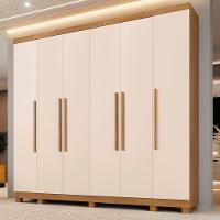 Guarda Roupa Miami 6 Portas 6 Gavetas 12 Prateleiras - Bene Cinamomo Off - 2