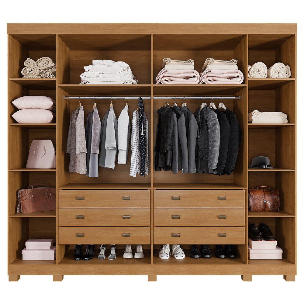 Guarda Roupa Noruega 6 Portas 6 Gavetas 12 Prateleiras Cinamomo Off - 4