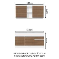 Cozinha Compacta 150001 Com Armário E Balcão Branco/Rustic - 9