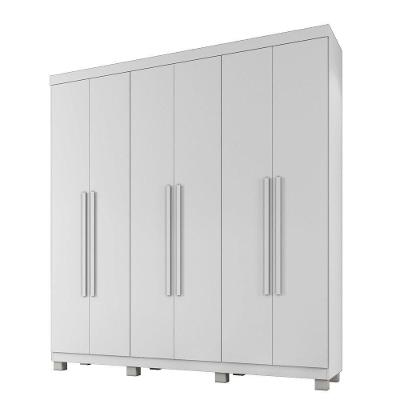 Guarda Roupa Milão 6 Portas 3 Gavetas 7 Prateleiras - Beneti Branco