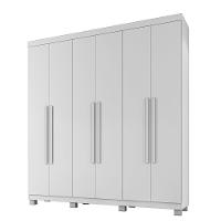 Guarda Roupa Milão 6 Portas 3 Gavetas 7 Prateleiras - Beneti Branco - 1
