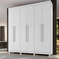 Guarda Roupa Milão 6 Portas 3 Gavetas 7 Prateleiras - Beneti Branco - 2
