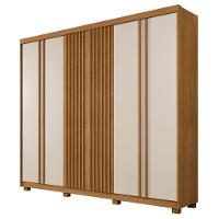 Guarda Roupa Montreal 6 Portas 6 Gavetas 9 Prateleiras Cinamomo Off - 1