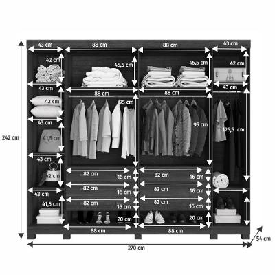 Guarda Roupa Casal Noruega 6 Portas 6 Gavetas Cinamomo MDP