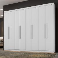 Guarda Roupa Bahia 8 Portas 4 Gavetas 8 Prateleiras Branco - 2