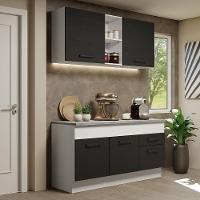 Cozinha Compacta 150001 Com Armário E Balcão Branco/Preto - 1