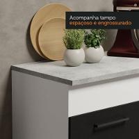 Cozinha Compacta 150001 Com Armário E Balcão Branco/Preto - 6