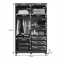 Guarda Roupa Milão 4 Portas 3 Gavetas 5 Prateleiras Imbuia Off - 5