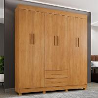 Guarda Roupa Leblon 6 Portas 2 Gavetas 7 Prateleiras Cinamomo - 2