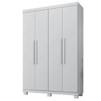 Guarda Roupa Milão 4 Portas 3 Gavetas 5 Prateleiras Branco - 1