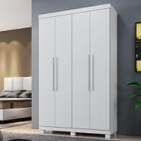 Guarda Roupa Milão 4 Portas 3 Gavetas 5 Prateleiras Branco - 2