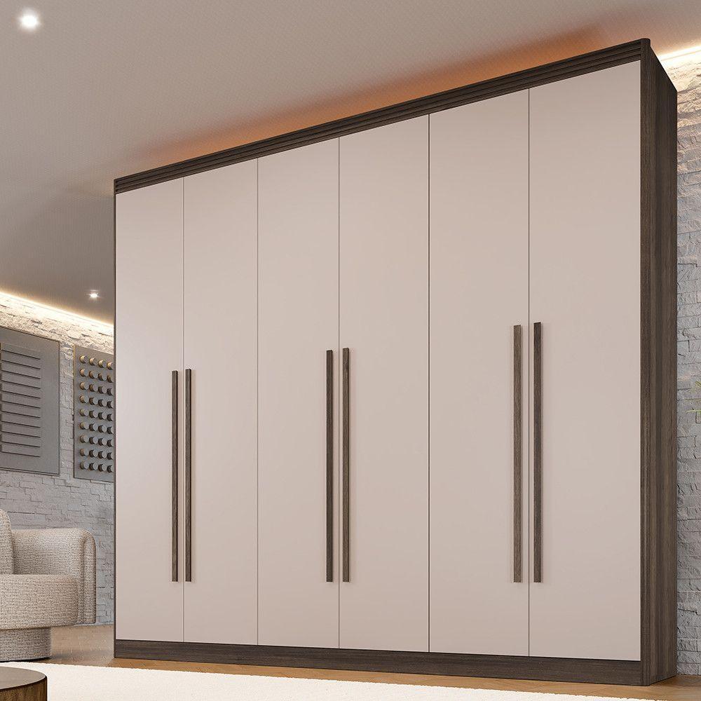 Guarda-roupa Cancum - 6 Portas 6 Gavetas - Benetil Imbuia Off - 2