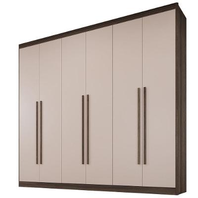 Guarda-roupa Cancum - 6 Portas 6 Gavetas - Benetil Imbuia Off