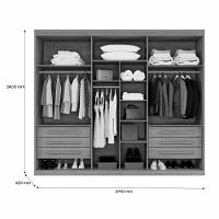 Guarda-roupa Cancum - 6 Portas 6 Gavetas - Benetil Imbuia Off - 4