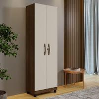 Multiuso Sapateira Sparta 2 Portas 5 Prateleiras - Benetil Imbuia Off - 2