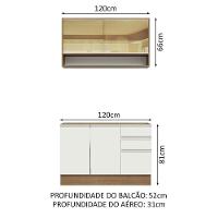 Cozinha Compacta 120002 Com Armário E Balcão Rustic/branco - 9
